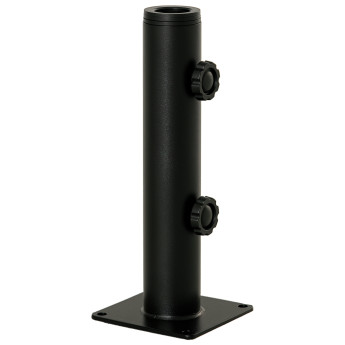 Support Parasol Erandio Ancrage Sol Acier Noir Stable Élégant Terrasse Jardin 34-48mm