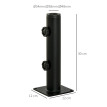 Support Parasol Erandio Ancrage Sol Acier Noir Stable Élégant Terrasse Jardin 34-48mm