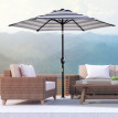 Support Parasol Erandio Ancrage Sol Acier Noir Stable Élégant Terrasse Jardin 34-48mm