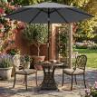Parasol Ottobiano Inclinable Manivelle Jardin Extérieur Gris Foncé 196 cm