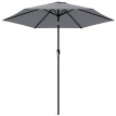 Parasol Ottobiano Inclinable Manivelle Jardin Extérieur Gris Foncé 196 cm