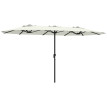 Parasol Celestino Double Face 4.6m Protection UV50+ Résistant Crème Noir