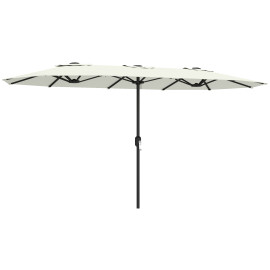 Parasol Celestino Double Face 4.6m Protection UV50+ Résistant Crème Noir