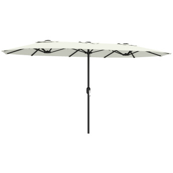 Parasol Celestino Double Face 4.6m Protection UV50+ Résistant Crème Noir