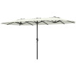 Parasol Celestino Double Face 4.6m Protection UV50+ Résistant Crème Noir