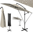 Parasol Quarryfield déporté inclinable kaki résistant UV stabilité optimale 247x247cm