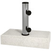 Pied de parasol Benedetto socle granite ultra stable gris 25 kg 32-48mm