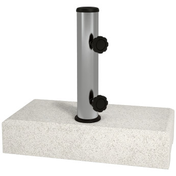 Pied de parasol Benedetto socle granite ultra stable gris 25 kg 32-48mm