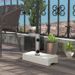Pied de parasol Benedetto socle granite ultra stable gris 25 kg 32-48mm