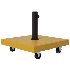 Pied Parasol Lancelot Base Lestage Stable 25kg Roulettes Noir Effet Bois