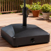 Pied de parasol Lozzolo lestable eau sable stabilité optimale noir extérieur