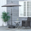 Uboldo Support Parasol Design Graphique Noir Stable Jardin Terrasse 55 cm