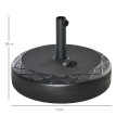 Uboldo Support Parasol Design Graphique Noir Stable Jardin Terrasse 55 cm