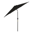 Parasol Aelric Octogonal Inclinable Noir Jardin Terrasse Piscine Aluminium Résistant
