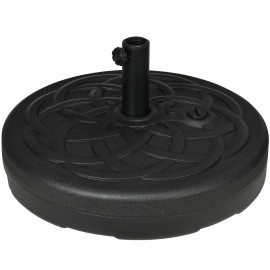 Pied parasol Eberhard stabilité optimale lestable noir élégant Ø56 cm