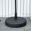 Pied parasol Eberhard stabilité optimale lestable noir élégant Ø56 cm