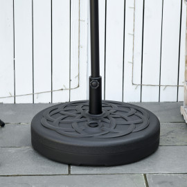 Pied parasol Eberhard stabilité optimale lestable noir élégant Ø56 cm