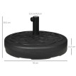 Pied parasol Eberhard stabilité optimale lestable noir élégant Ø56 cm