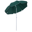 Parasol Sachsbach Octogonal Inclinable 2m Jardin Terrasse Vert Résistant UV