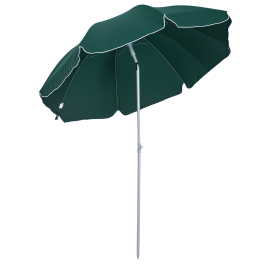 Parasol Sachsbach Octogonal Inclinable 2m Jardin Terrasse Vert Résistant UV