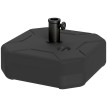 Pied de parasol Kirchbach lestable 25 kg mât 38-48mm stabilité extérieure noir
