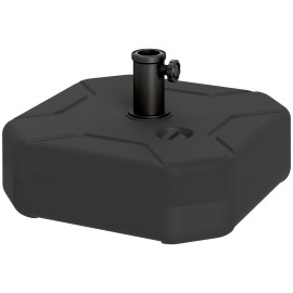 Pied de parasol Kirchbach lestable 25 kg mât 38-48mm stabilité extérieure noir