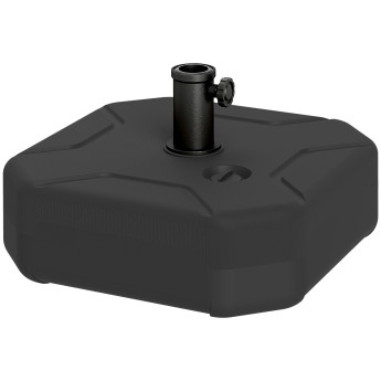 Pied de parasol Kirchbach lestable 25 kg mât 38-48mm stabilité extérieure noir
