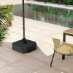 Pied de parasol Kirchbach lestable 25 kg mât 38-48mm stabilité extérieure noir