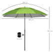 Parasol Olabezar inclinable jardin plage rond 185 cm vert UV30+ robuste