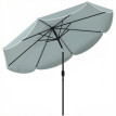 Parasol Varallo Inclinable 265 cm Mécanisme 3 Positions Bleu Noir Métal Résistant