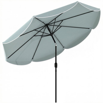 Parasol Varallo Inclinable 265 cm Mécanisme 3 Positions Bleu Noir Métal Résistant