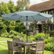 Parasol Varallo Inclinable 265 cm Mécanisme 3 Positions Bleu Noir Métal Résistant