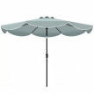 Parasol Varallo Inclinable 265 cm Mécanisme 3 Positions Bleu Noir Métal Résistant