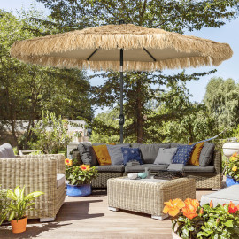 Parasol Monterosso Inclinable Kaki Résistant Extérieur Jardin Terrasse Vacances