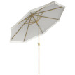 Parasol Hartledown Octogonal Inclinable Blanc Protection Solaire Jardin Terrasse 265cm