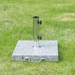 Pied Parasol Casildeo Granit Gris Lestage Stable Roulettes Poignée Ø34-48mm
