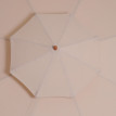 Parasol Inverno Droit Double Toit Résistant UV Beige Bois Peuplier 265 cm