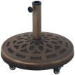 Pied de parasol Reedhollow lesté 21 kg mobile bronze pour mât 32/38/48 mm extérieur