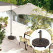 Pied de parasol Reedhollow lesté 21 kg mobile bronze pour mât 32/38/48 mm extérieur