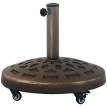 Pied de parasol Reedhollow lesté 21 kg mobile bronze pour mât 32/38/48 mm extérieur