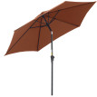 Parasol Sigibert Octogonal Inclinable Aluminium Café Protection UV Terrasse Jardin 260cm