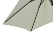 Parasol Taddeo Octogonal Inclinable 265cm Gris Clair Résistant Jardin Terrasse