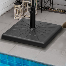 Pied de parasol Thibaut ultra stable résine noire 19 kg terrasse jardin piscine