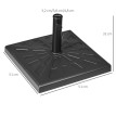 Pied de parasol Thibaut ultra stable résine noire 19 kg terrasse jardin piscine