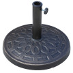 Pied de parasol Nerino base stable résine bronze décoratif 12 kg Ø44 cm