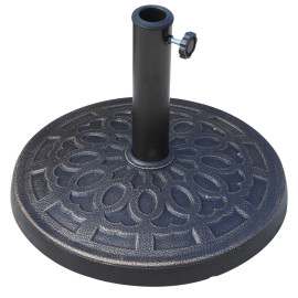 Pied de parasol Nerino base stable résine bronze décoratif 12 kg Ø44 cm