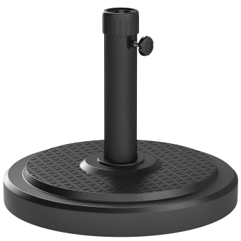 Base Parasol Tessa Stable Anti-Vent Noir Jardin Terrasse Piscine 22kg 38/48mm