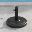 Base Parasol Tessa Stable Anti-Vent Noir Jardin Terrasse Piscine 22kg 38/48mm