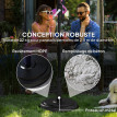 Base Parasol Tessa Stable Anti-Vent Noir Jardin Terrasse Piscine 22kg 38/48mm