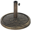 Pied de parasol Ferrante design fleur antique stabilisant bronze extérieur chic 46 cm